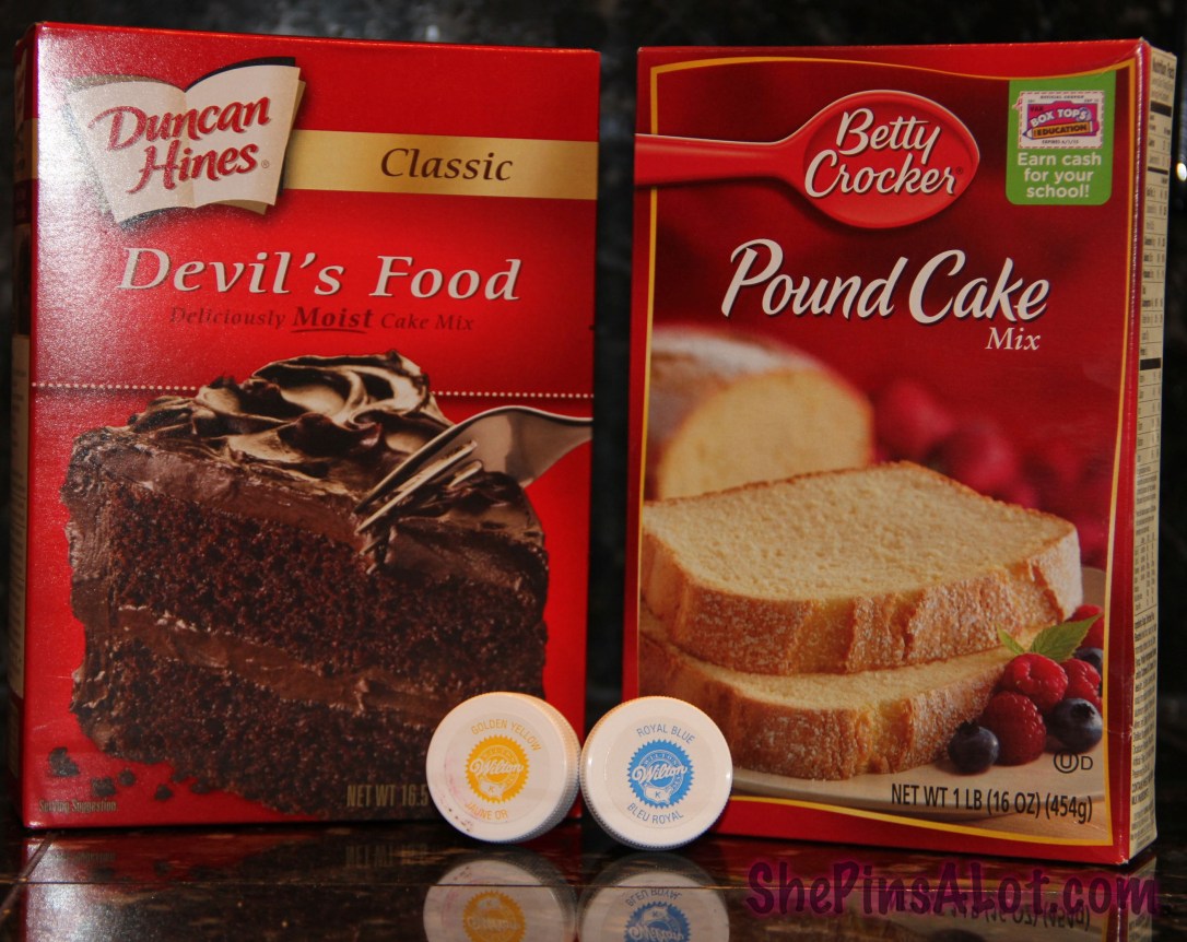 cake mix and dye